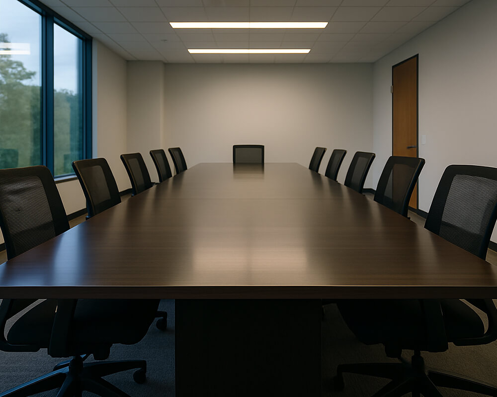 A spotless and sanitised office boardroom on the Gold Coast.